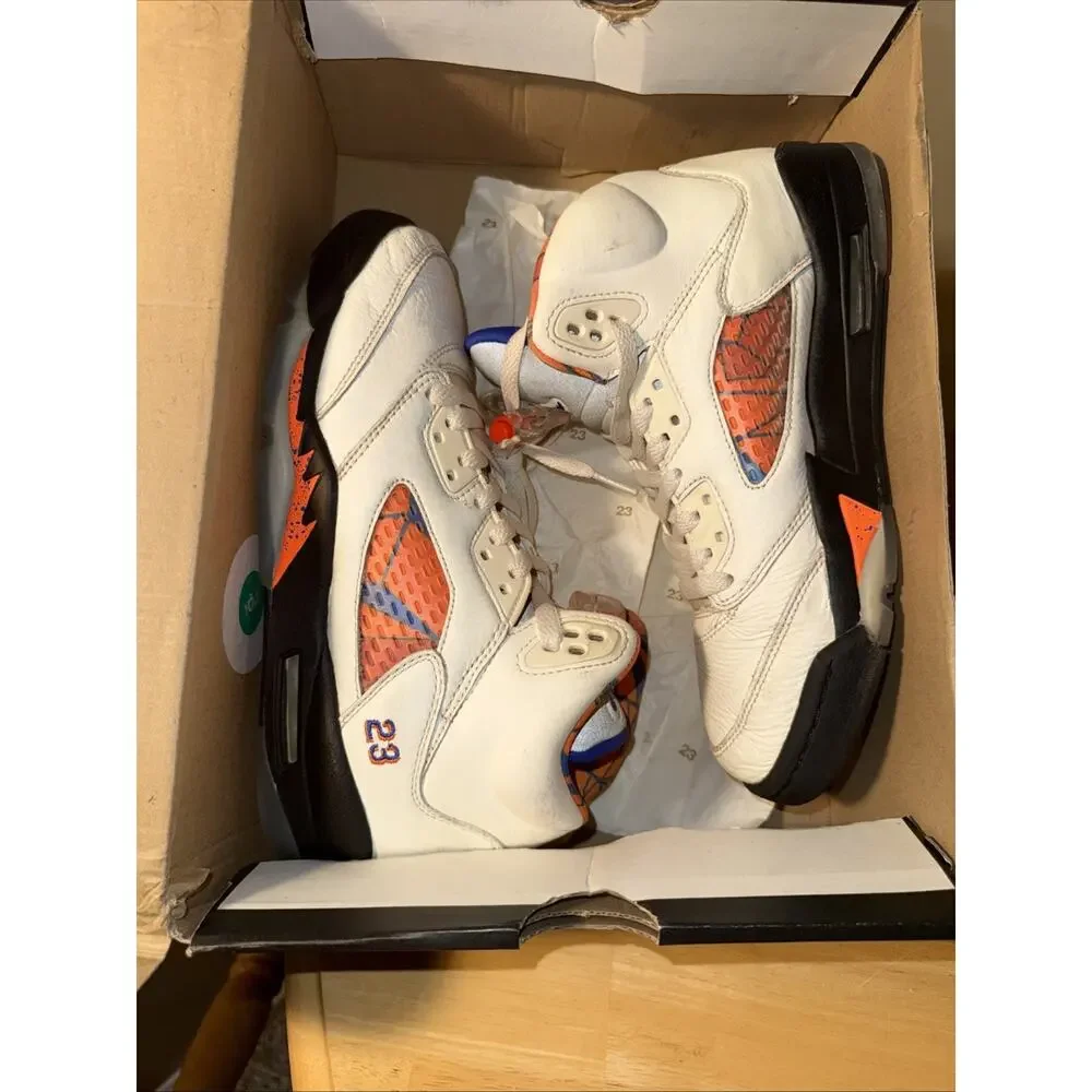 Size 6.5YWomen8 Air Jordan 5 Retro International Flight Blue PreOwned 136027-148